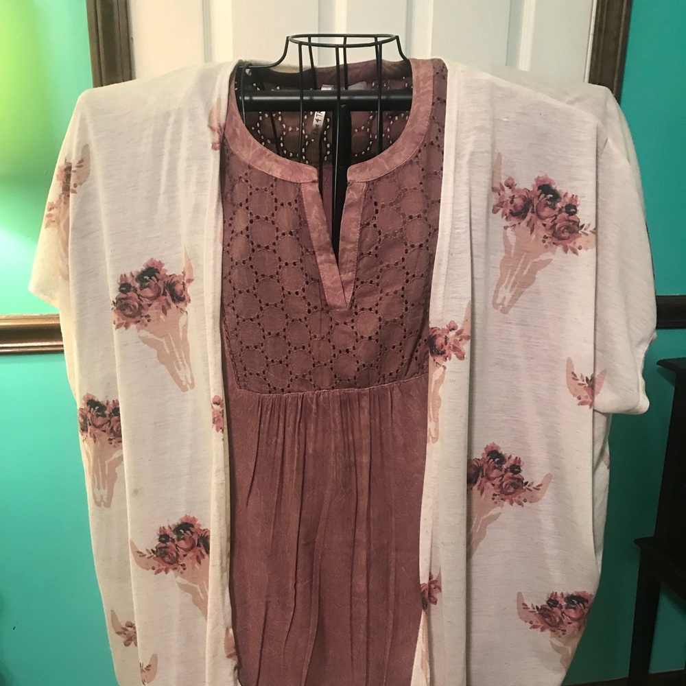 Kimono and long sleeve shirt